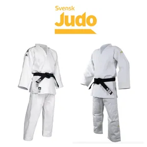 Adidas Champion 3 Vit med Svenska Judoförbundets landslagsbrodyrer