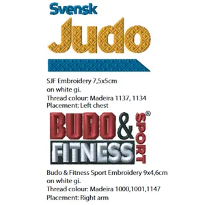 SJF-dräktlogga + B&F Sponsorlogga (ljusa plagg)