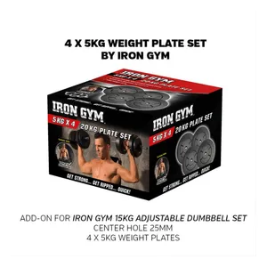 Iron Gym Viktskivor 4 × 5 kg