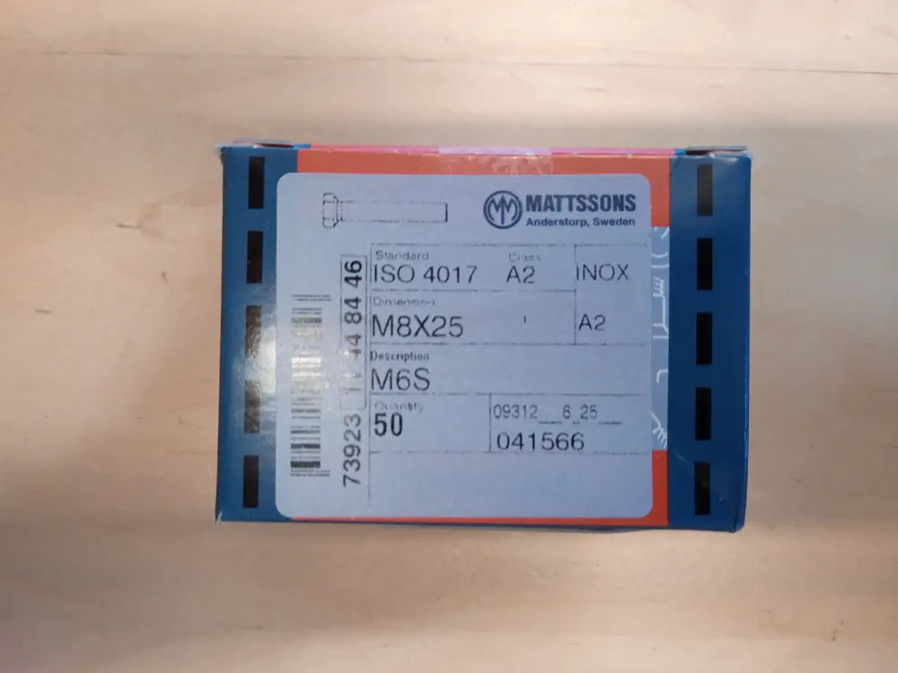 Sexkantskruv M8x25 rostfri A2 