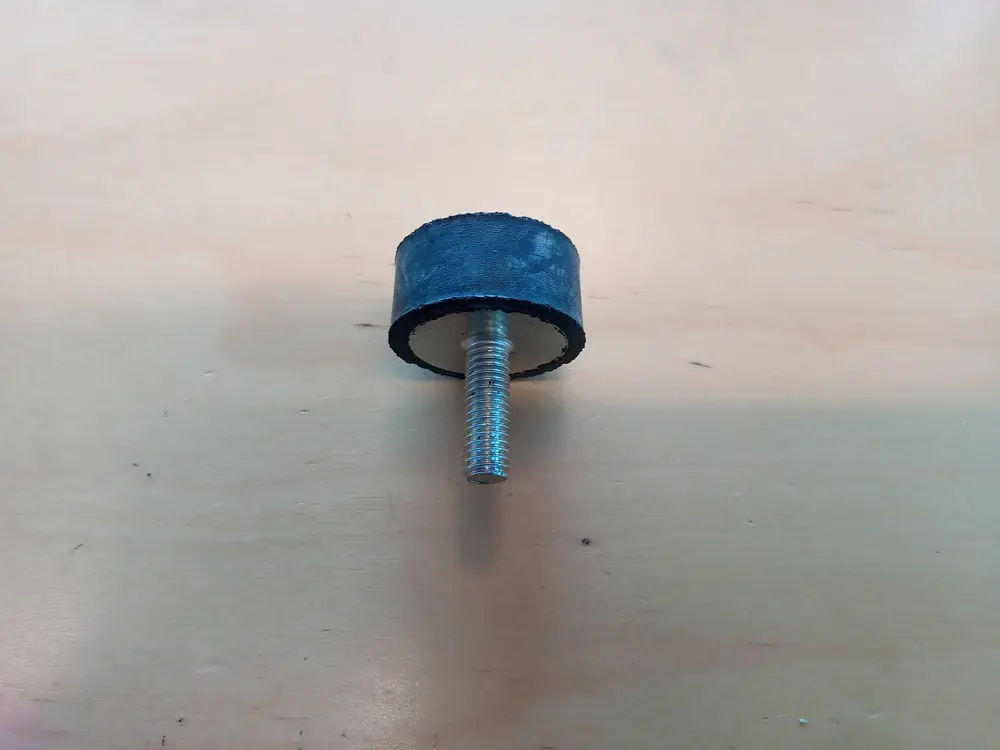 Rubber isolator Ø25x12x18 M6 