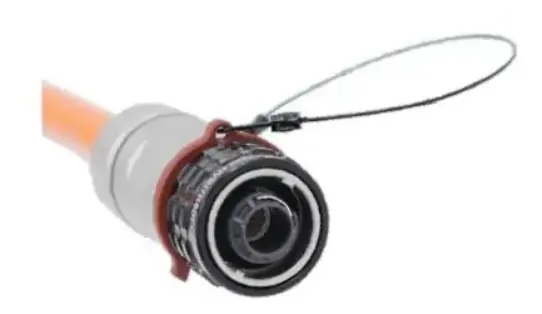 Connector R10 St Plg A code Rd w/Interlock 70mm cbl 