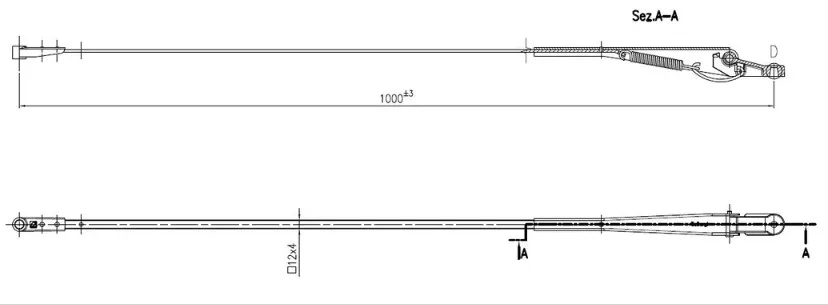 Wiper Arm 1000mm