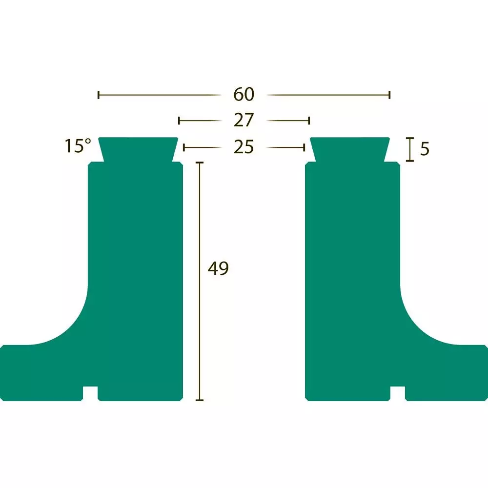 Axminster Cylinderbackar - 25 mm