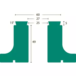 Axminster Cylinderbackar - 25 mm
