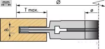 Stark Ställbar notfräs Ø180mm x 4-7,5mm