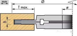 Stark Ställbar notfräs Ø180mm x 4-7,5mm