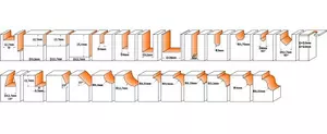 Notfrässet 26 delar S8 TB