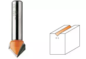 V-notfräs D16 I12,7 S12 L63,5 90 grader TB