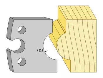 Profilstål 94242 21mm rundstav radie 10,5 TB