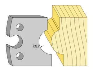 Profilstål 94242 21mm rundstav radie 10,5 TB