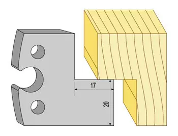 Profil 94336 falsstål 17x20mm TB