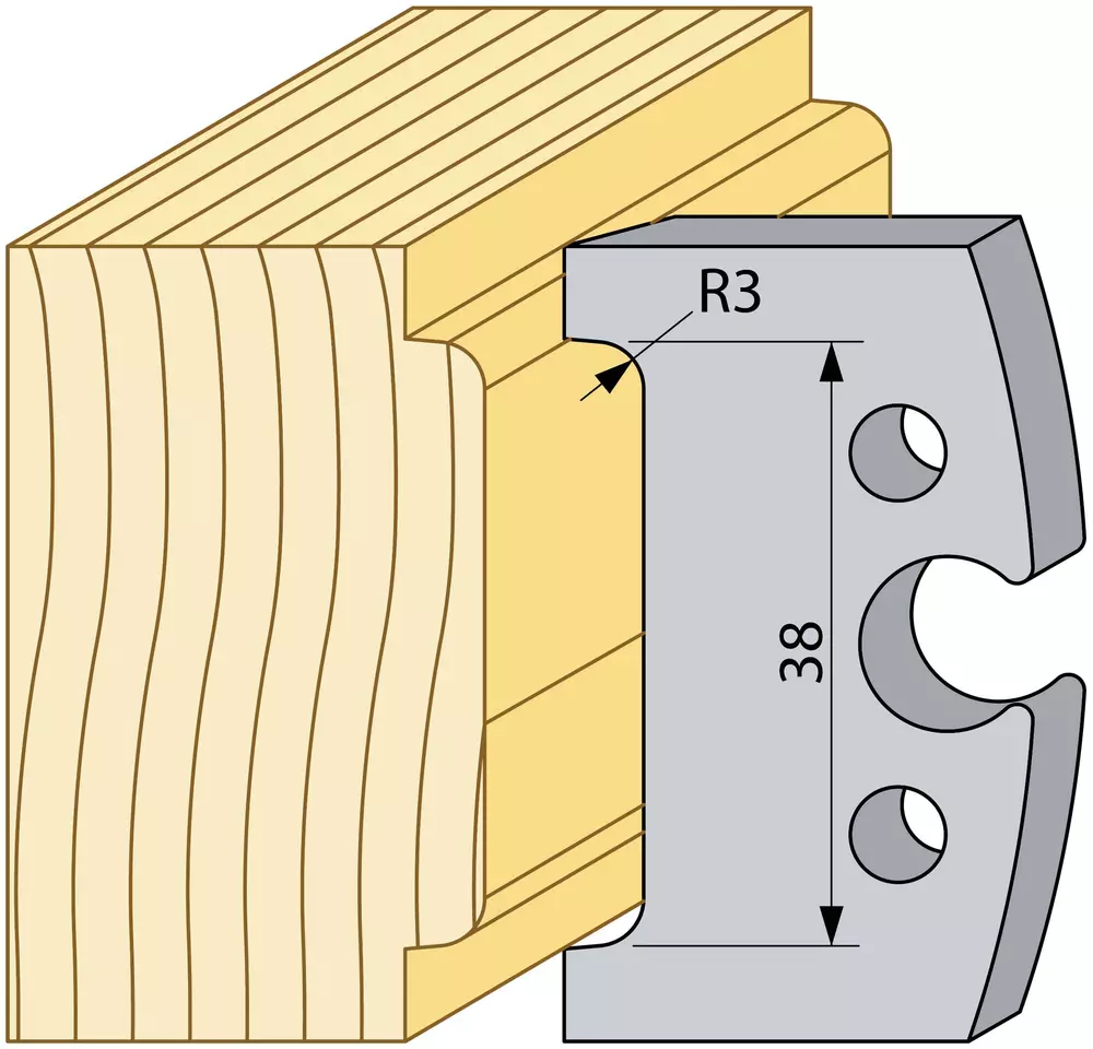 Profilstål 95047 HSS 38mm radie 3 TB