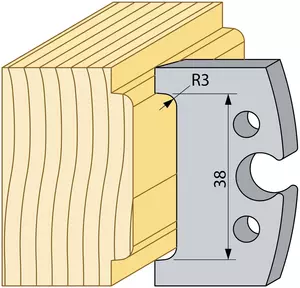 Profilstål 95047 HSS 38mm radie 3 TB