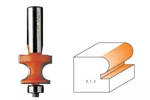 Profilfräs med kullager S12 D22,2 I15 R3,2 L64 TB