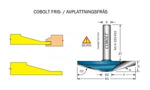 Frisfräs 75° D=60 L=11 S=8 Cobolt®