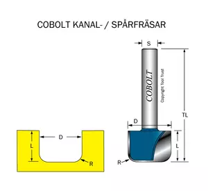 Kanalspårfräsar utan styrlager
