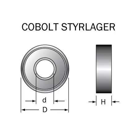 M-3212 Kullager 32 x 12 x 10 mm Cobolt®