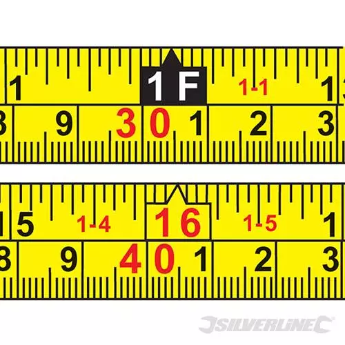 Silverline måttband 3 meter x 16 mm