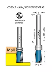 Mallfräs D=12 L=20 TL=80 S=8 Cobolt®