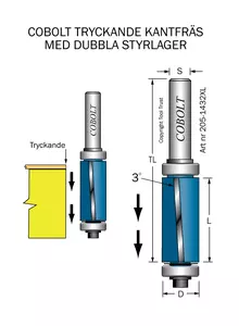 Kantfräs NEG m dubbla lager M-148 Cobolt®