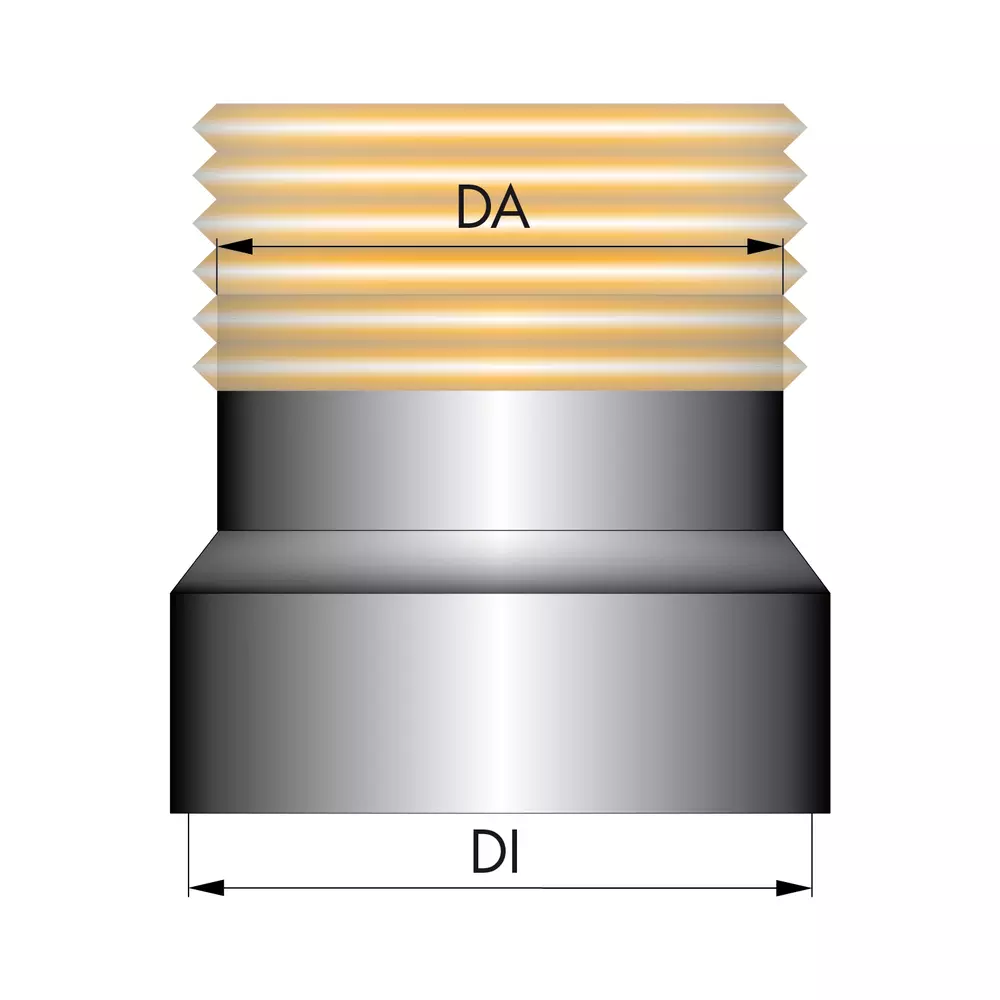 Reduktion - Snabbkoppling DI Ø 80 mm> DA Ø 50 mm