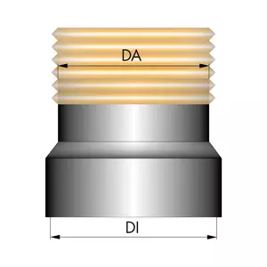 Reduktion - Snabbkoppling DI Ø 80 mm> DA Ø 50 mm