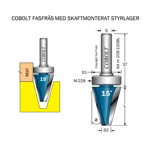 Fasfräs 15° m skaftlager M-228 Cobolt®