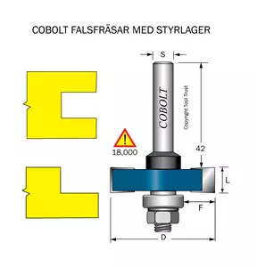 Falsfräs L=10 F=11 D=41 S=8 SL=42 Cobolt®