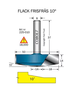 Frisfräs 10° D=50 L=14 S=8 Cobolt®
