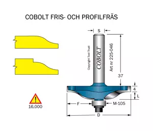 Frisfräs D=46 F=18 L=9 S=8 Cobolt®