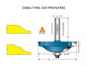 Frisfräs D=60 F=25 L=17 S=8 Cobolt®