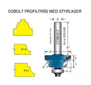 Profilfräs dubbelradie R=4 L=13 F=8 Cobolt®