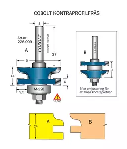 Kontraprofilfräs R=4.8 D=41 Not=6.4 S=8 Cobolt®
