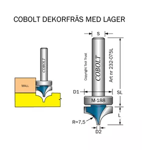 Dekorfräs Pärla m lager M-188 Cobolt®