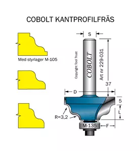 Kantprofilfräs R=3.2 L=14.6 F=9.5 Cobolt®