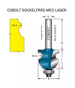 Listprofilfräs D=25 L=22 R=4 S=8 Cobolt®
