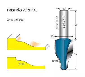 Frisfräs R=21 D=26 L=42 S=12 Cobolt®