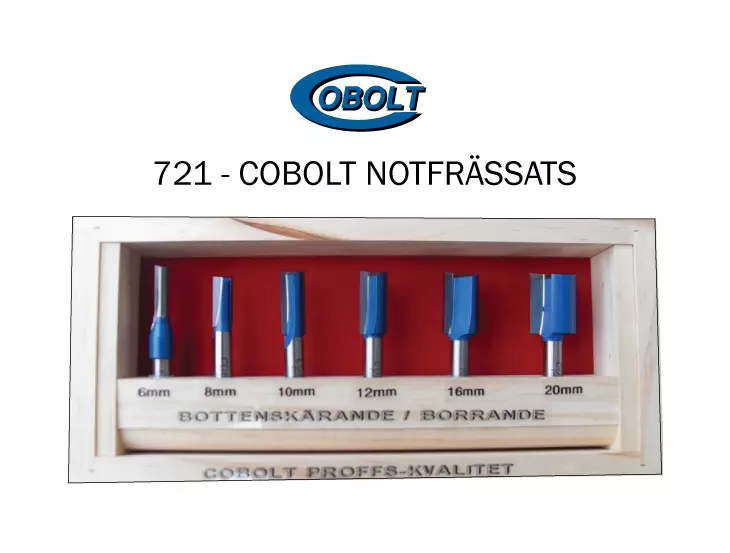 Notfrässats bottenskär (6 st) Cobolt®