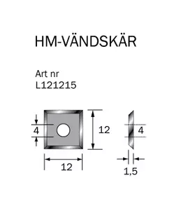 HM-vändskär 12x12x1,5 mm Cobolt®