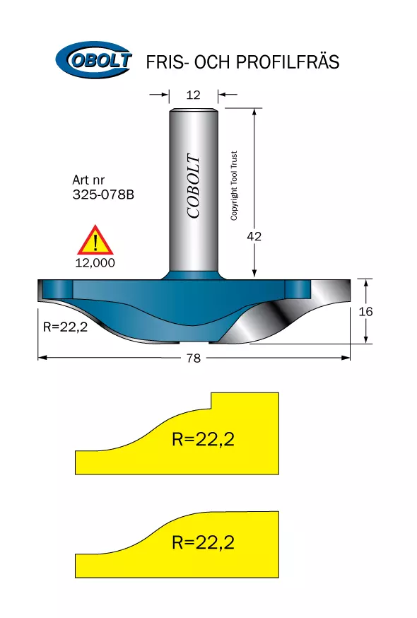 Frisfräs / Avplattningsfr D46 Cobolt®