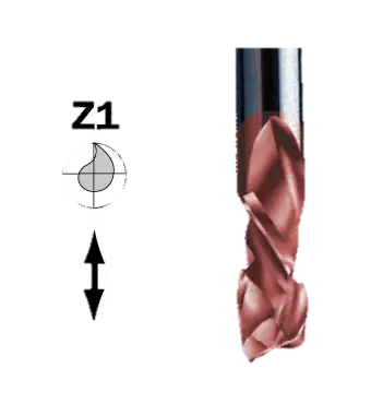 Dubbeldragande Spiralfräs med coating 
