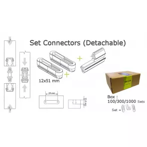 BOX OF 100 DETACHABLE CONNECTORS 1240 Virutex