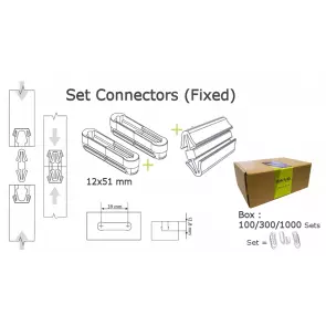 BOX OF 100 PERMANENT CONNECTORS 1240 Virutex