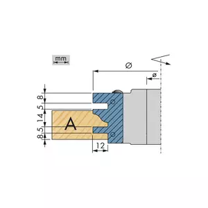 STARK Kontraprofilfräs Ø120mm, B=40mm, Ø30mm, Z2