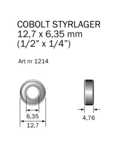 Styrlager 12,7 x 6,35mm ( Cobolt®