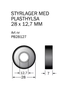 Kullager 28x12,7 med plasthylsa Cobolt®