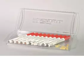 Låda med 10 PVC pennor