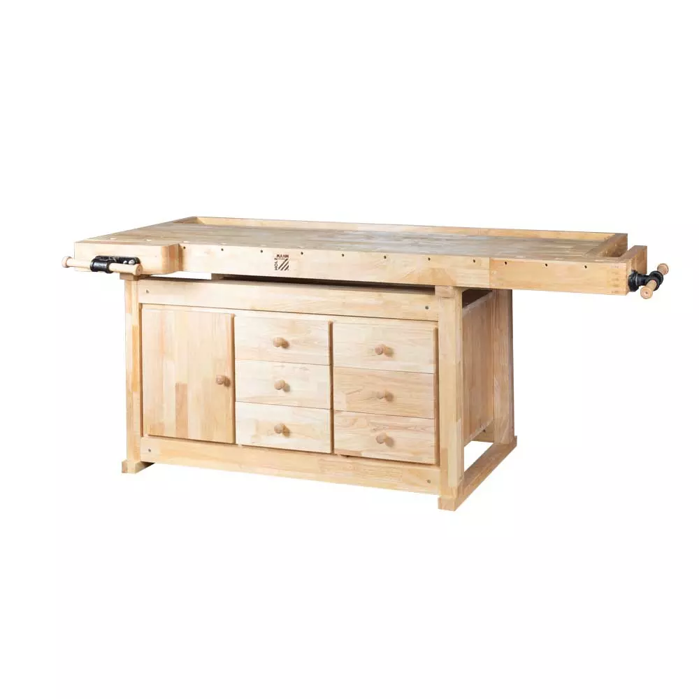Hyvelbänk Kraftig med lådor 2100mm