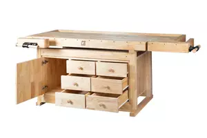 Hyvelbänk Kraftig med lådor 2100mm